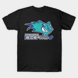 Defunct Worchester Ice Cats Hockey Team T-Shirt